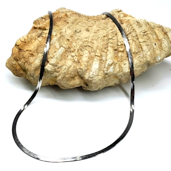 Source Unknown Jewelry - Vintage Sterling Silver Herringbone Necklace 25